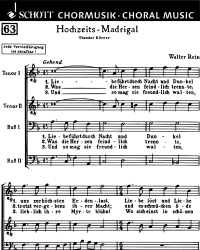 Hochzeits-Madrigal — Walter Rein