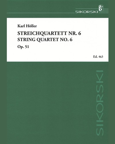 String Quartet No. 6 in E minor, op. 51 — Karl Höller