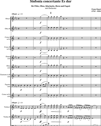 Sinfonia Concertante in E-flat major — 但齐