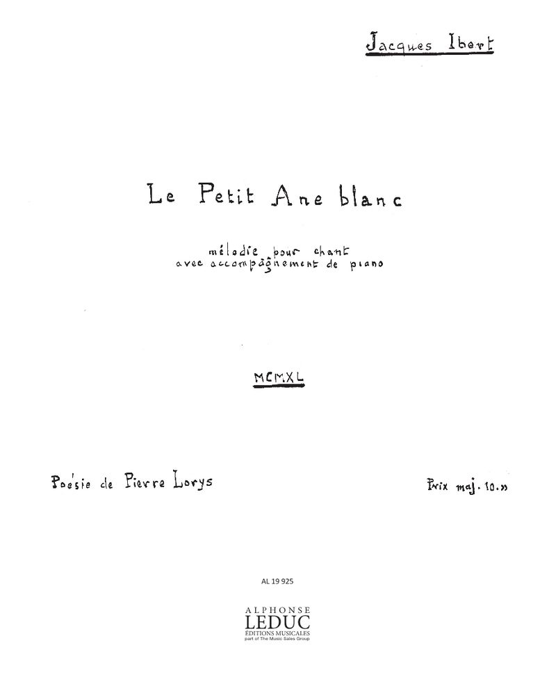 Le petit âne blanc — 雅克·伊贝尔