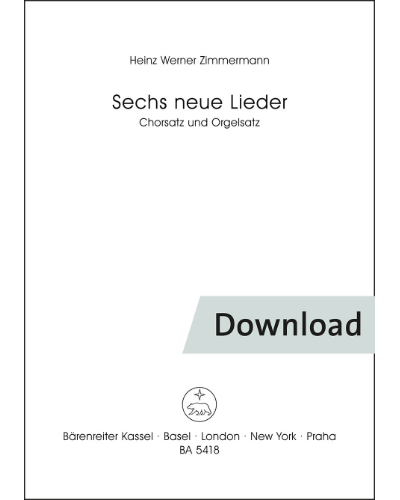 Sechs neue Lieder — Heinz Werner Zimmermann