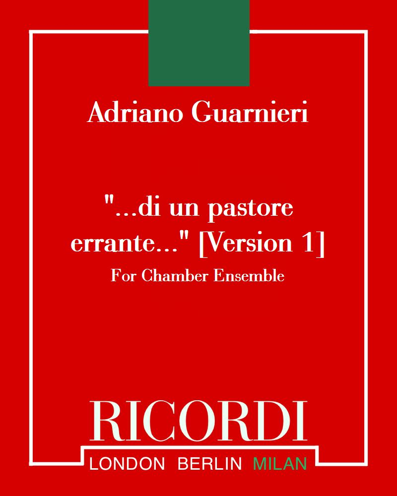 ...di un pastore errante... [Version 1] — Adriano Guarnieri