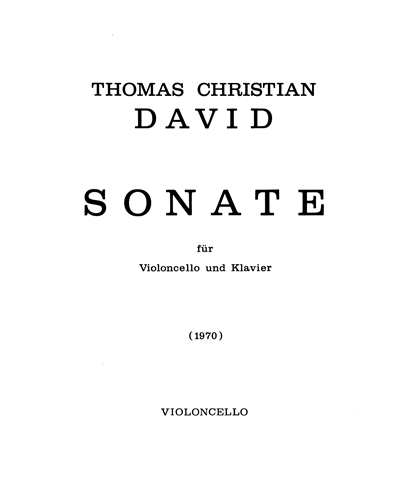 Sonata (1970) — Thomas Christian David