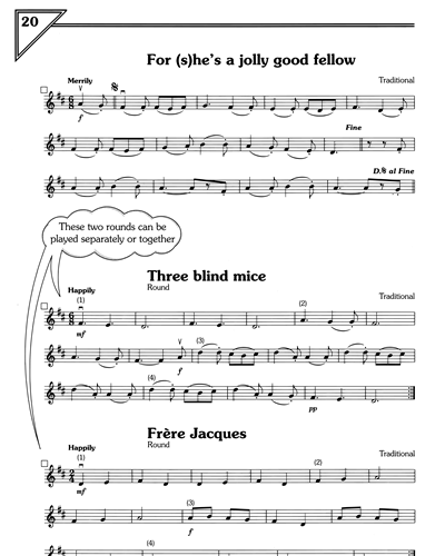 "For (S)he's A Jolly Good Fellow" & "Three Blind Mice" & "Frère Jacques" — 传统