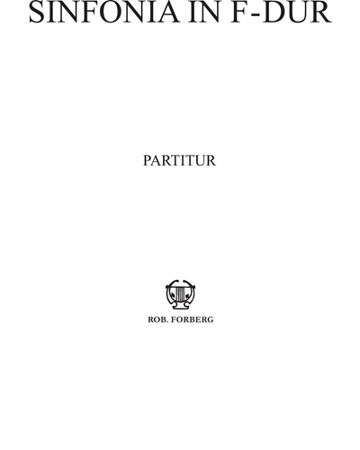 Sinfonia in F major — Placidus von Camerloher