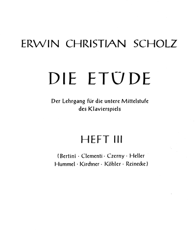 Etudes, Vol. 3 — Erwin Christian Scholz