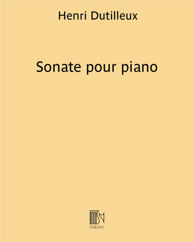 Sonata for Piano — 迪蒂耶