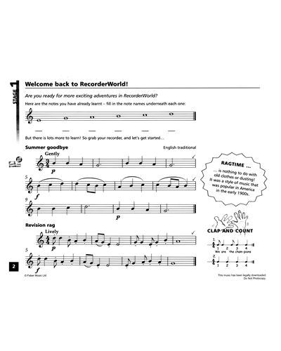 Summer Goodbye & Revision Rag — Pam Wedgwood