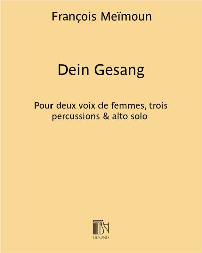 Dein Gesang "Portrait de Paul Celan" — François Meïmoun