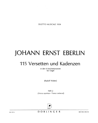115 Verses and Cadences, Vol. 2 — Johann Ernst Eberlin