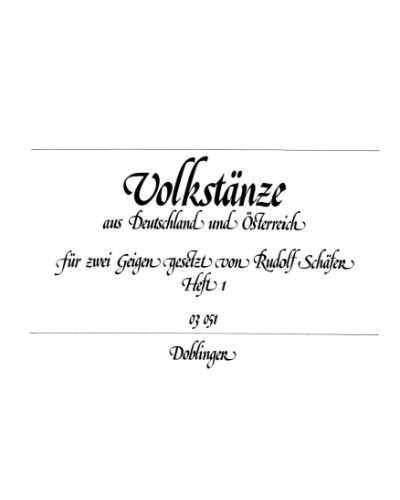 Folk Dances from Germany and Austria, Book 1 — Rudolf Schäfer