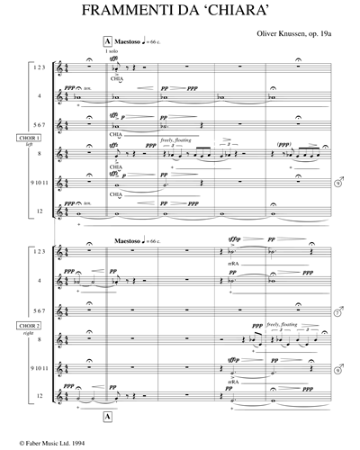 Frammenti da 'Chiara' — Oliver Knussen