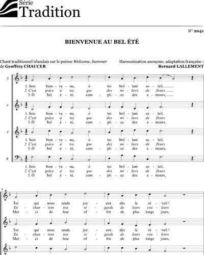 Bienvenue au bel été — Bernard Lallement