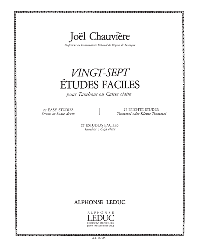 Twenty-seven Easy Études for Snare Drum — Joël Chauvière