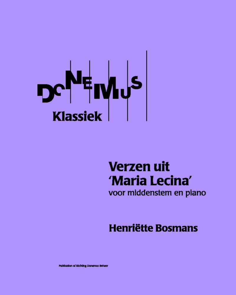 Verse from "Maria Lecina" — Henriëtte Bosmans