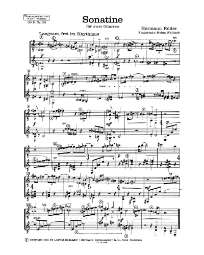 Sonatine — Albert Reiter