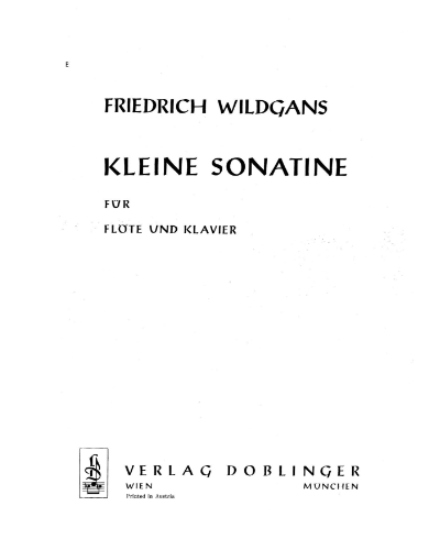 Kleine Sonatine — Friedrich Wildgans