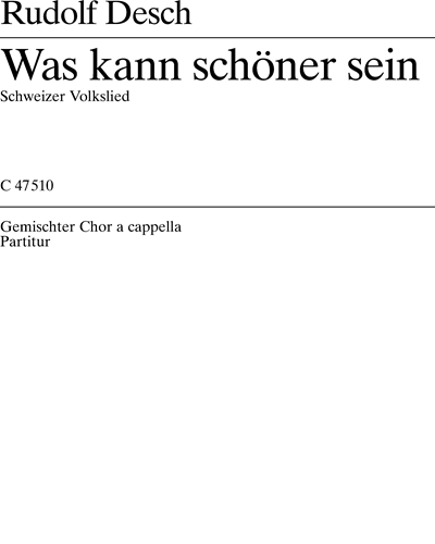 Was kann schöner sein — Rudolf Desch