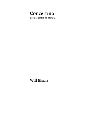 Concertino — Will Eisma