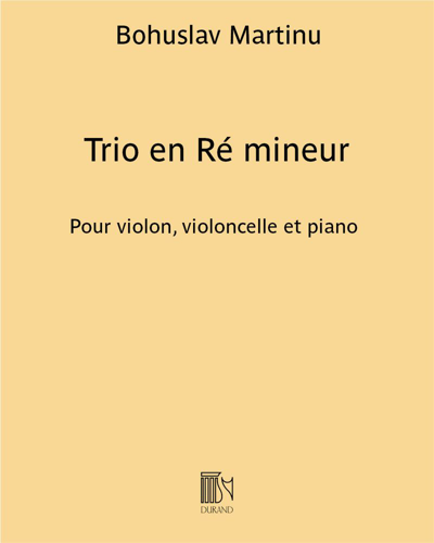 Trio in D minor — Bohuslav Martinů