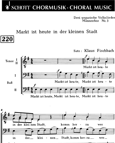 Drei ungarische Volkslieder — Klaus Fischbach