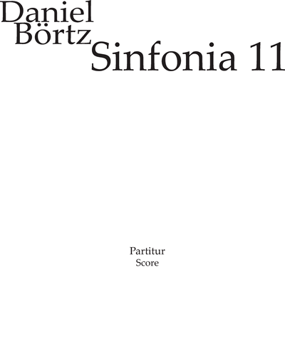 Sinfonia 11 — Daniel Börtz