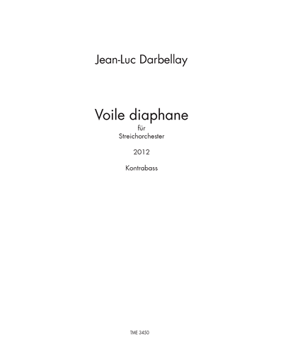 Voile diaphane — Jean-Luc Darbellay