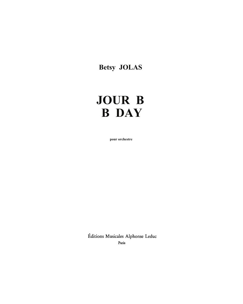 B day — Betsy Jolas