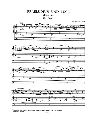 Prelude and Fugue (Halape) — Paul Angerer