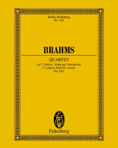 String Quartet in C minor, op. 51/1 — 勃拉姆斯