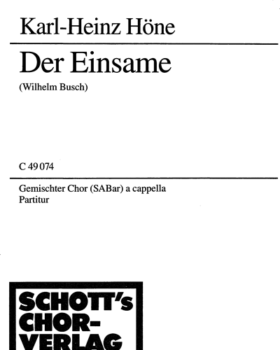 Der Einsame — Karl-Heinz Hoene