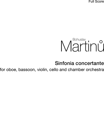 Sinfonia Concertante, H. 322 — Bohuslav Martinů