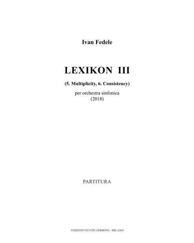 Lexikon III — Ivan Fedele