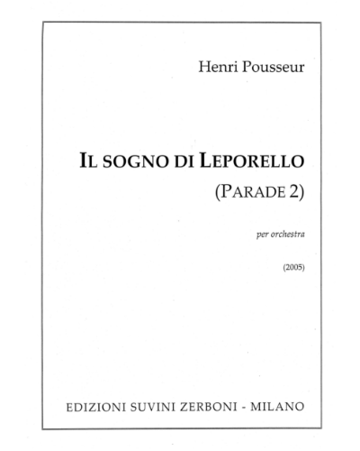 Il sogno di leporello (Parade 2) — Henri Pousseur