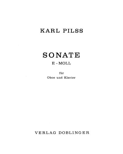 Sonata in E minor — Karl Pilß