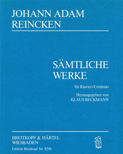 Sämtliche Werke für Klavier (Cembalo) — Johann Adam Reincken
