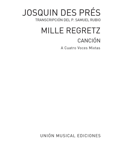 Mille Regretz (Canción) — 若斯坎