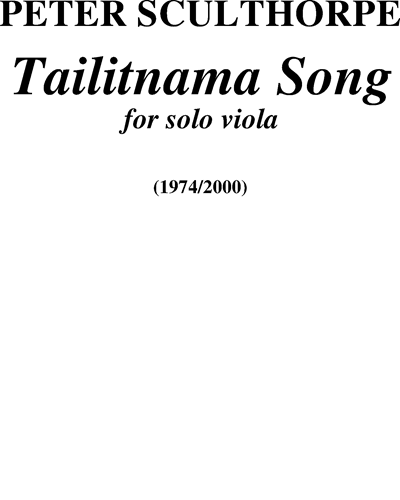 Tailitnama Song — 彼得·斯克尔索普