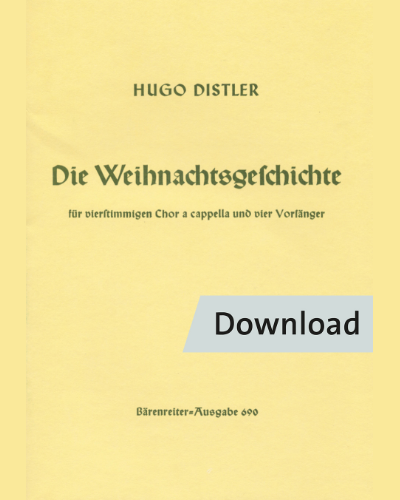 Die Weihnachtsgeschichte (Nativity Story) op. 10 — Hugo Distler