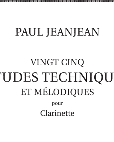 25 Études Techniques Et Mélodiques Vol. 2 — Paul Jeanjean