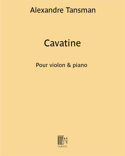 Cavatine (from 'Nous jouons pour maman') — Alexandre Tansman