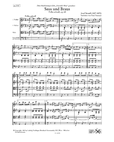 Saus und Braus, op. 69 — 约瑟夫·施特劳斯
