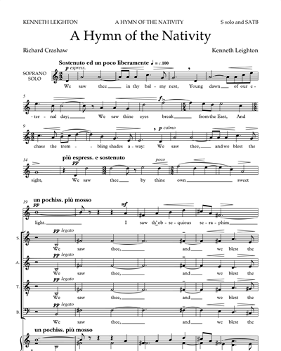 A Hymn Of The Nativity — Kenneth Leighton