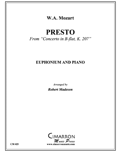 Presto (from 'Concerto in B-flat, K. 207') — Wolfgang Amadeus Mozart