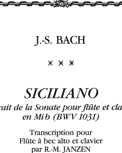 Siciliano, BWV 1031 — 巴赫