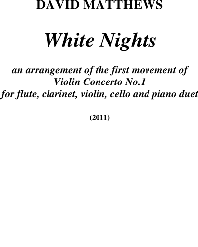 White Nights — David Matthews