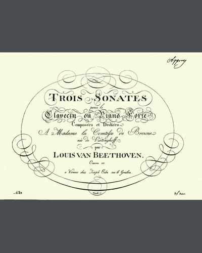 Three Piano Sonatas, op. 10, nos. 1, 2 & 3 — 贝多芬