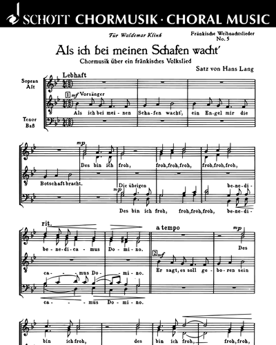 Fränkische Weihnachtslieder — Hans Lang