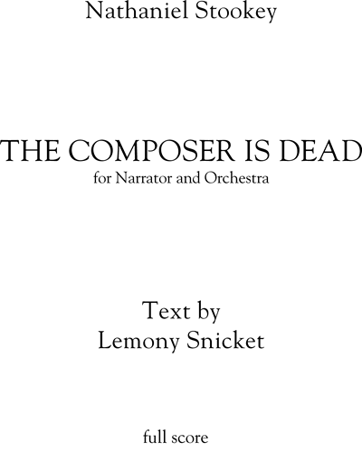 The Composer is Dead — Nathaniel Stookey