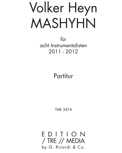 Mashyhn — Volker Heyn